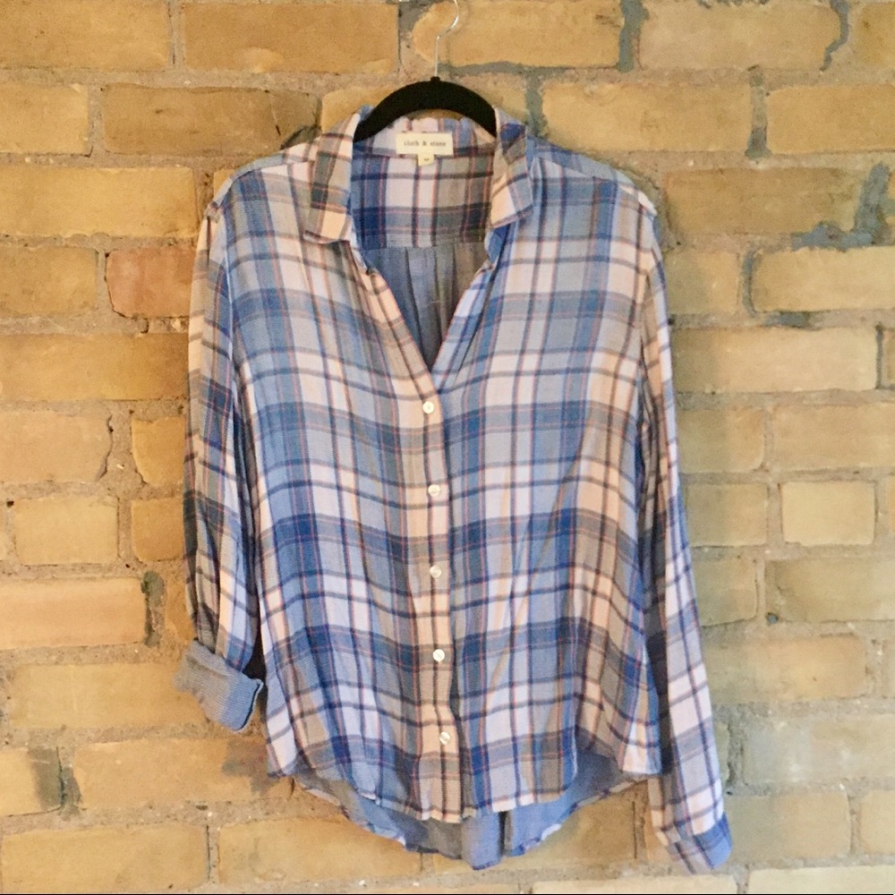 Cloth & Stone plaid super soft button down